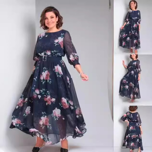 ?【S-5XL】2025 New Spring Print Dress