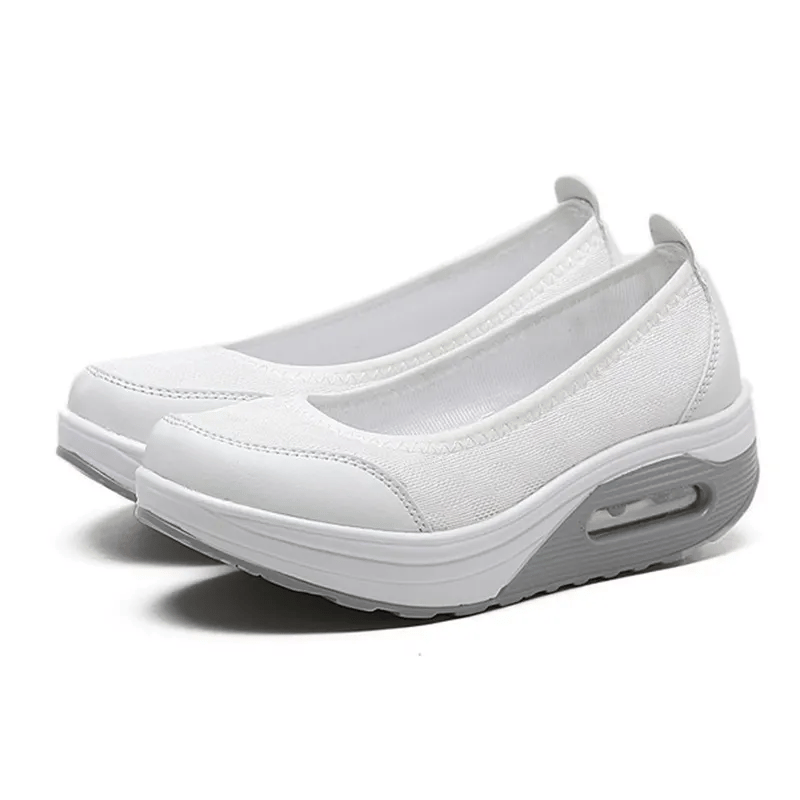 ✨?? Women's everyday comfortable, breathable, shock-resistant orthopedic slip-on sneakers with arch support