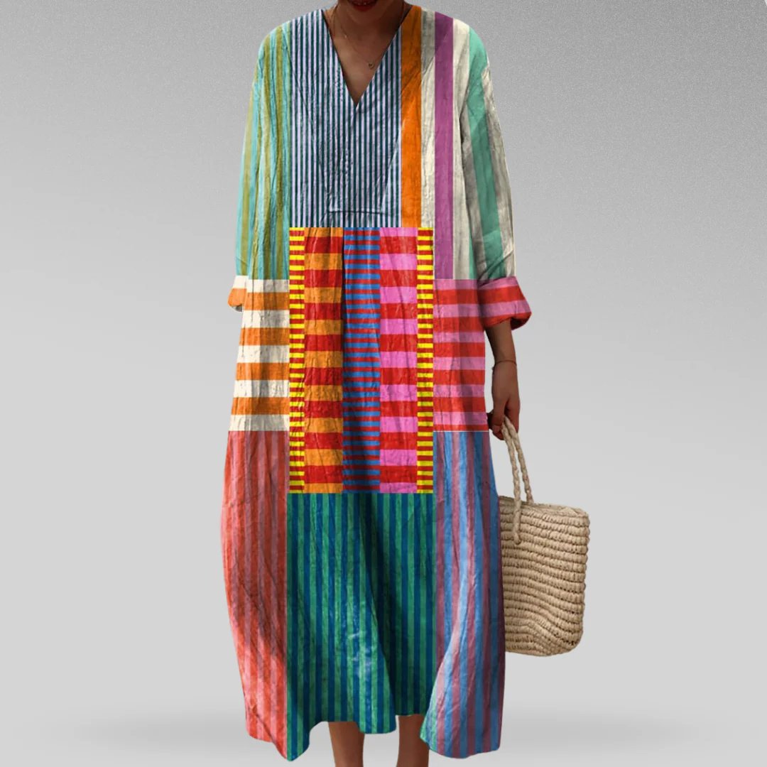 Sunset Mosaic Maxi Dress